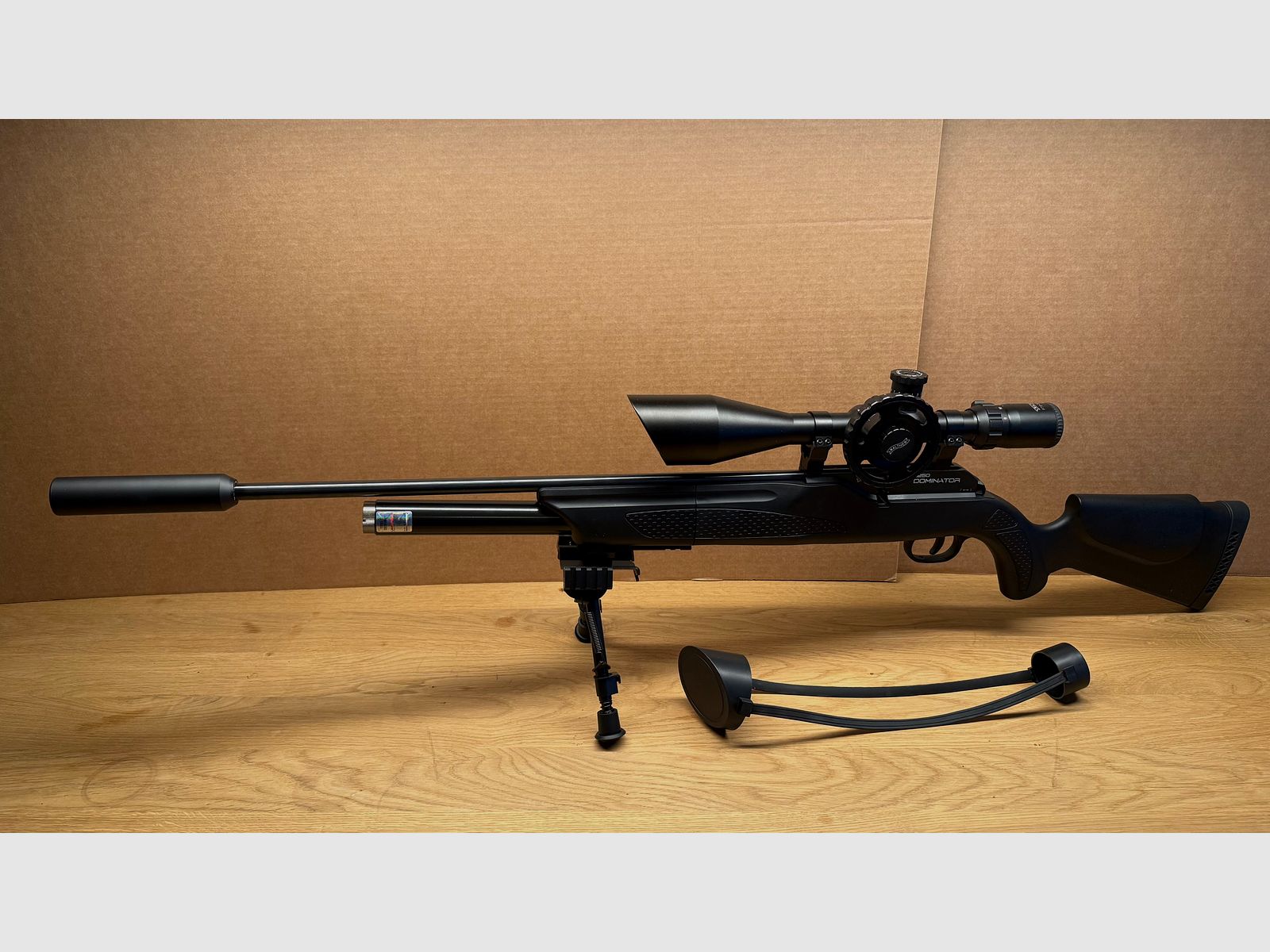 Pressluftgewehr Walther 1250 Dominator FT stock in plastica, scope 8-32x56, suppressor e bipiede calibro 4,5 mm incl. accessori !!!, immagine 2 di 8