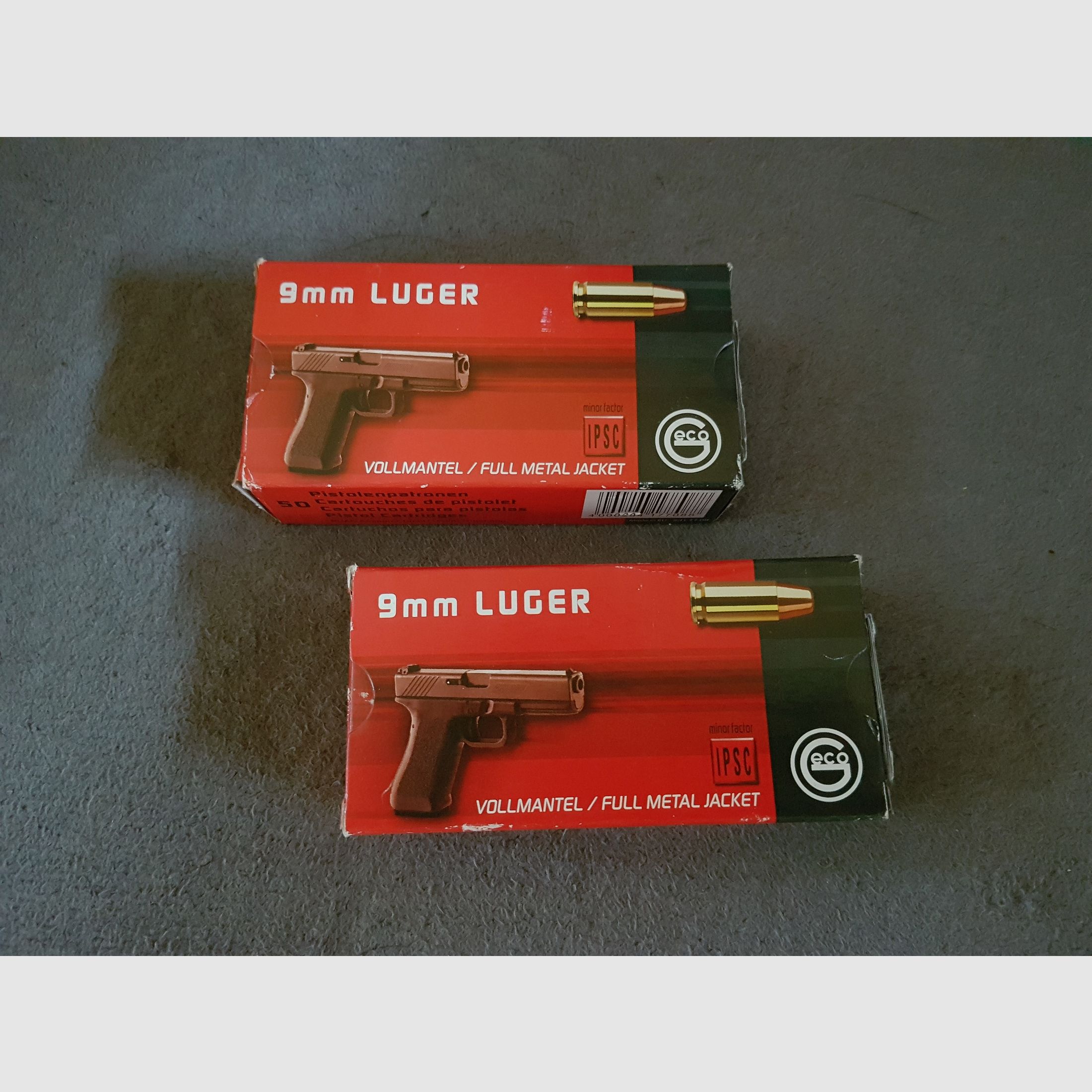eco Luger Vollmantel 9mm NEU 100 Patronen