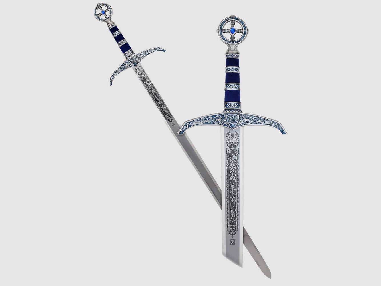 Schwert Robin Hood silber/blau