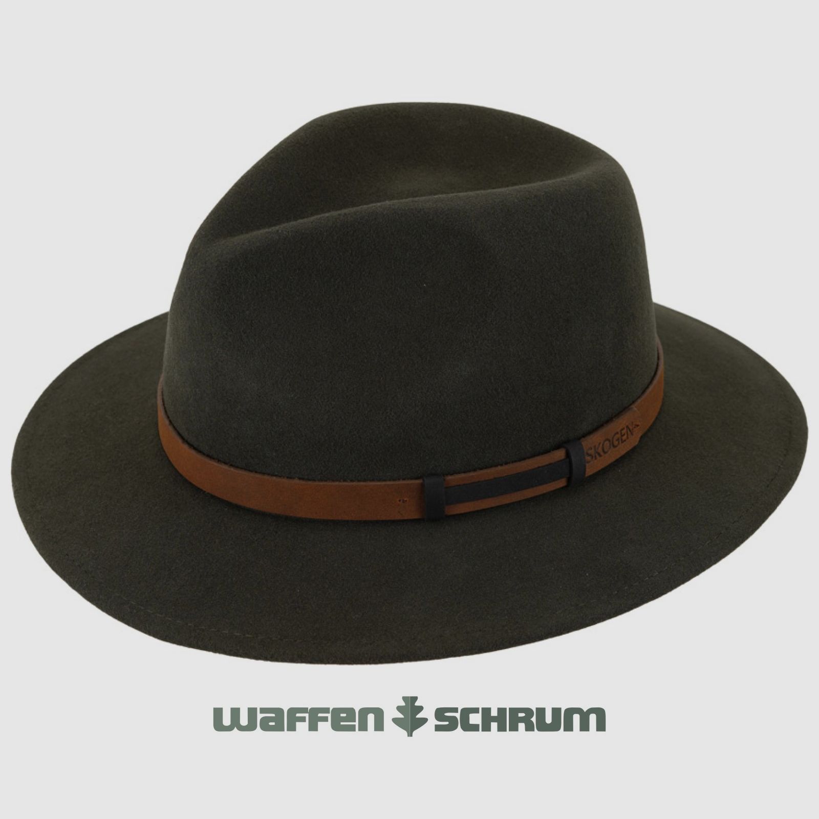 Cappello da caccia Skogen con rifinitura in pelle
