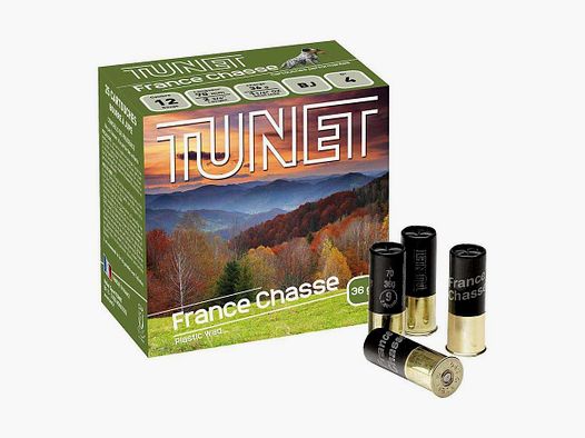 Boite x25 - Cartouche De Chasse Tunet France Chasse - 36g - Calibre 12 - Pb6