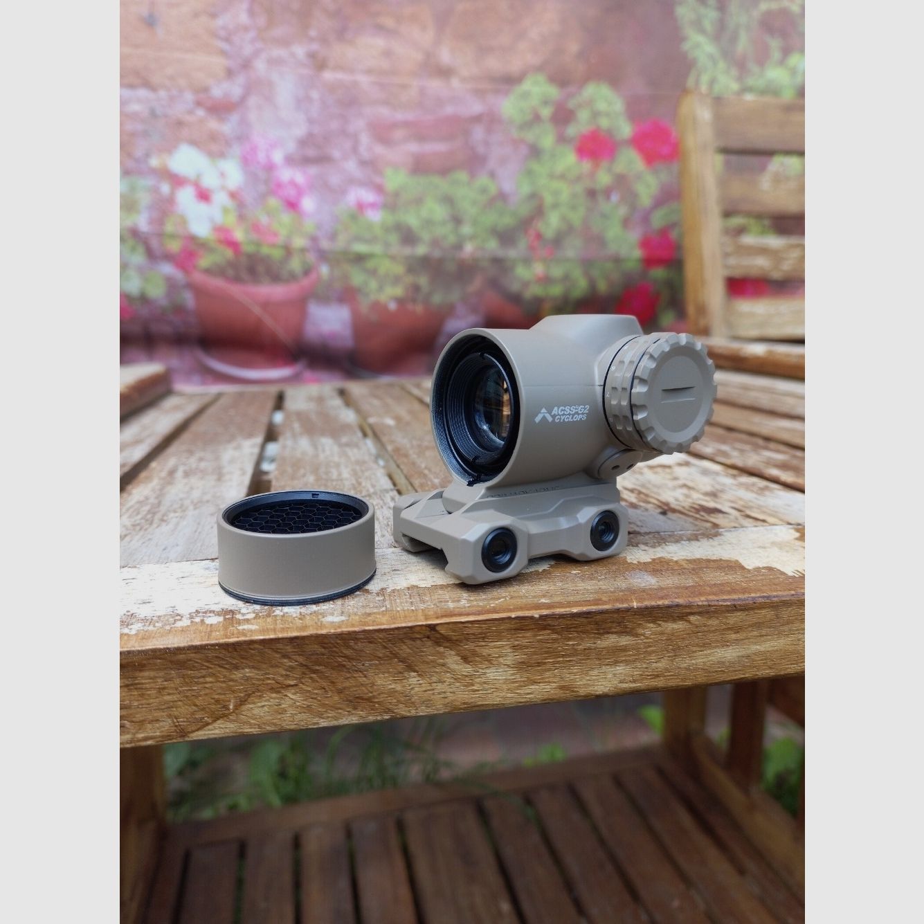 PRIMARY ARMS SLx 1X Micro Prism Scope Gen II con filtro a nido d'ape orig. (Anti-riflesso) colore FDE