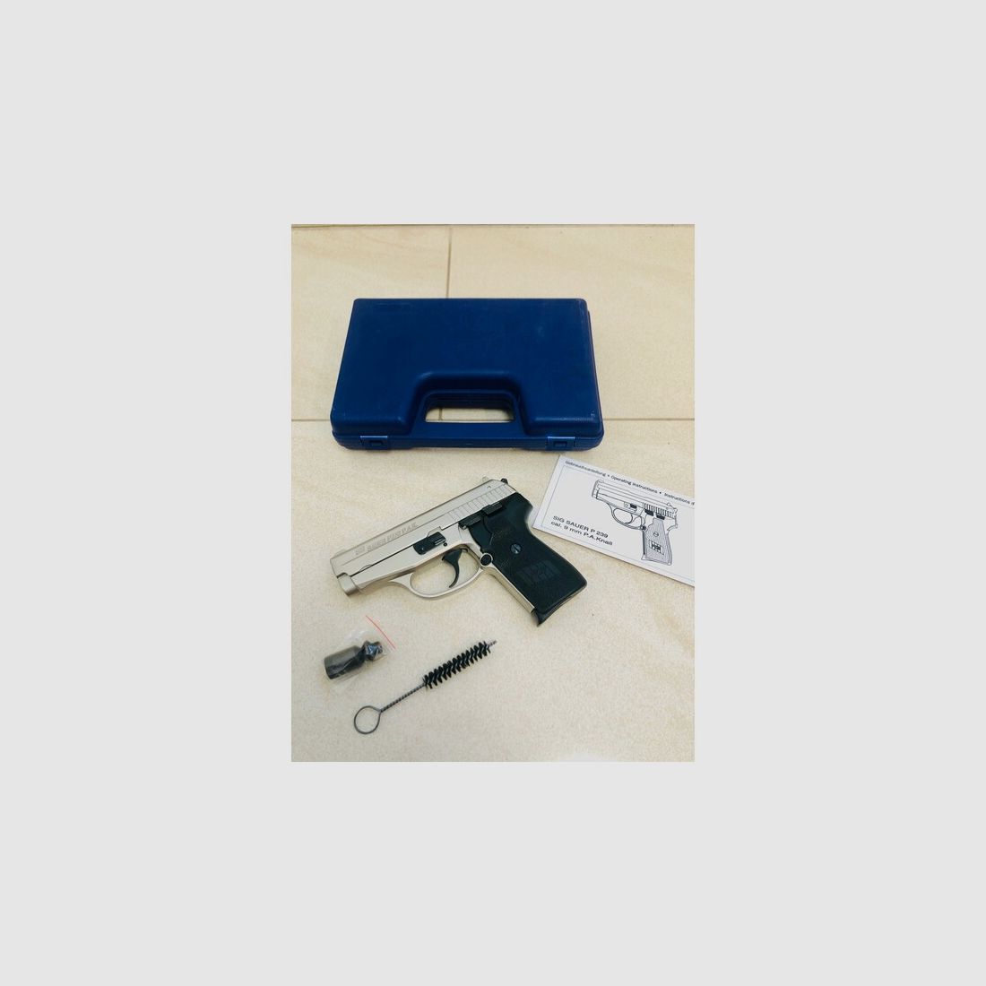 ••• SIG SAUER P239 Schreckschusspistole / Nickel / Zubehör / OVP / PTB 874 •••