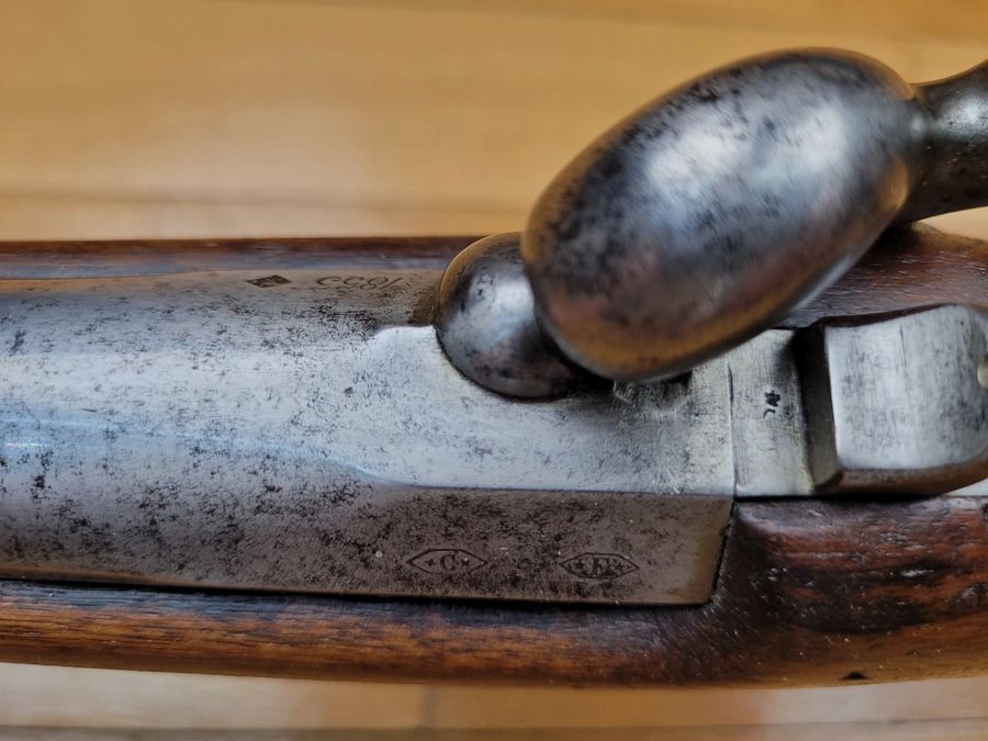 Sehr schönes Infanteriegewehr Modell 1842 T - Kaiserliche Manufaktur Châtellerault 1853 – Waffe mit Nummer und 64. Linie – TBE, Bild 27 von 31
