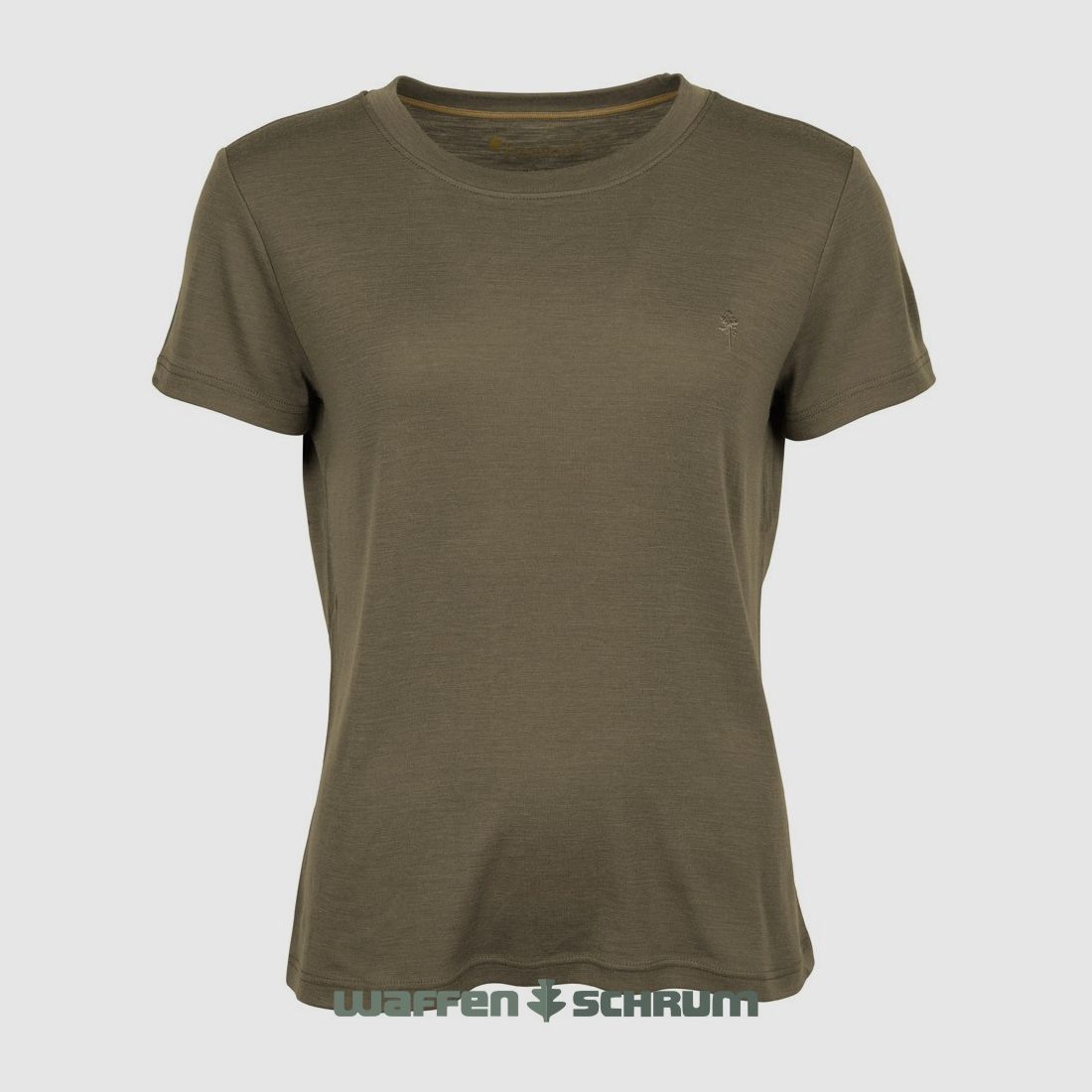 T-shirt en merino de voyage Pinewood femme vert