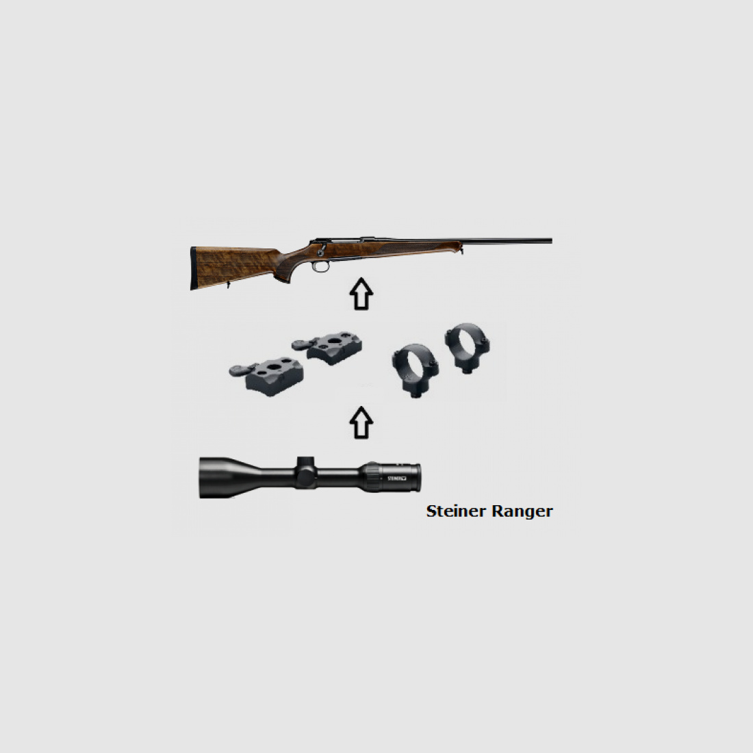 Sauer 101 Classic + Steiner Ranger + Montaje + ... Paquete completo