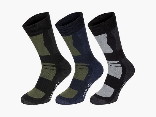 Socken / Strümpfe "Esercito" 3er Pack (43-46) gestreift halblang