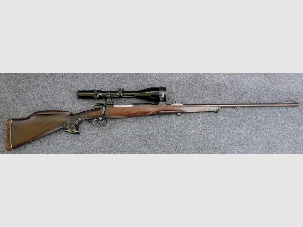 Mauser Mod 98 with animal engraving and stalking safety