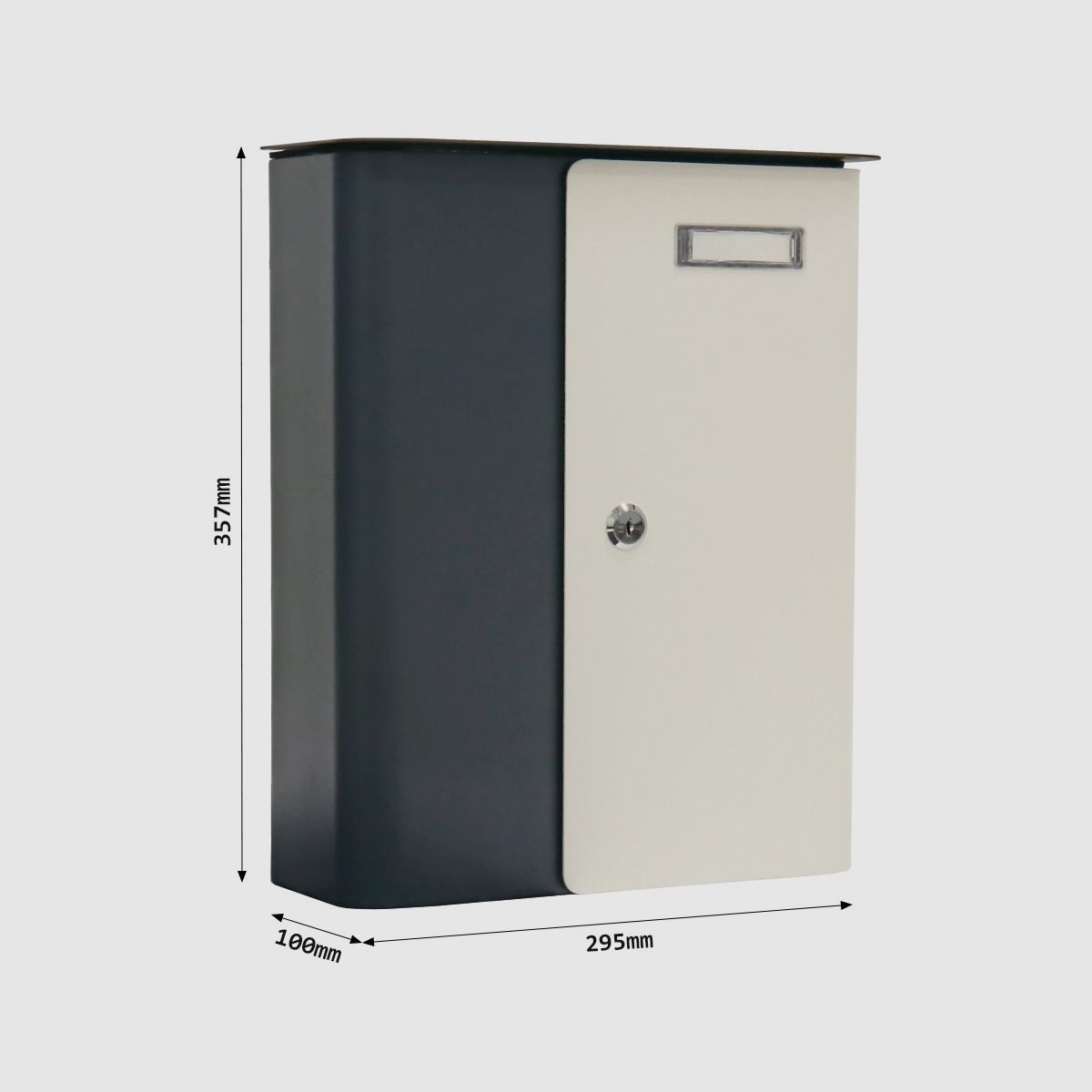 Rottner brievenbus Splashy antraciet wit