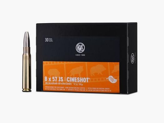 RWS Kugelpatronen 8x57IS CINESHOT 12,1g/187grs 30 Stk SONDERPREIS ab 1,11/Stk