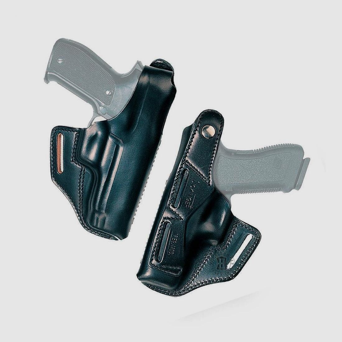 Gürtelholster BELT MASTER 3" L-Frame S&W 586/617/686/Plus/986,Ruger GP100,Taurus 66/627/869,Arminius HW 357,Colt King Cobra,Dan Wesson,Korth-Rechtshänder-Braun