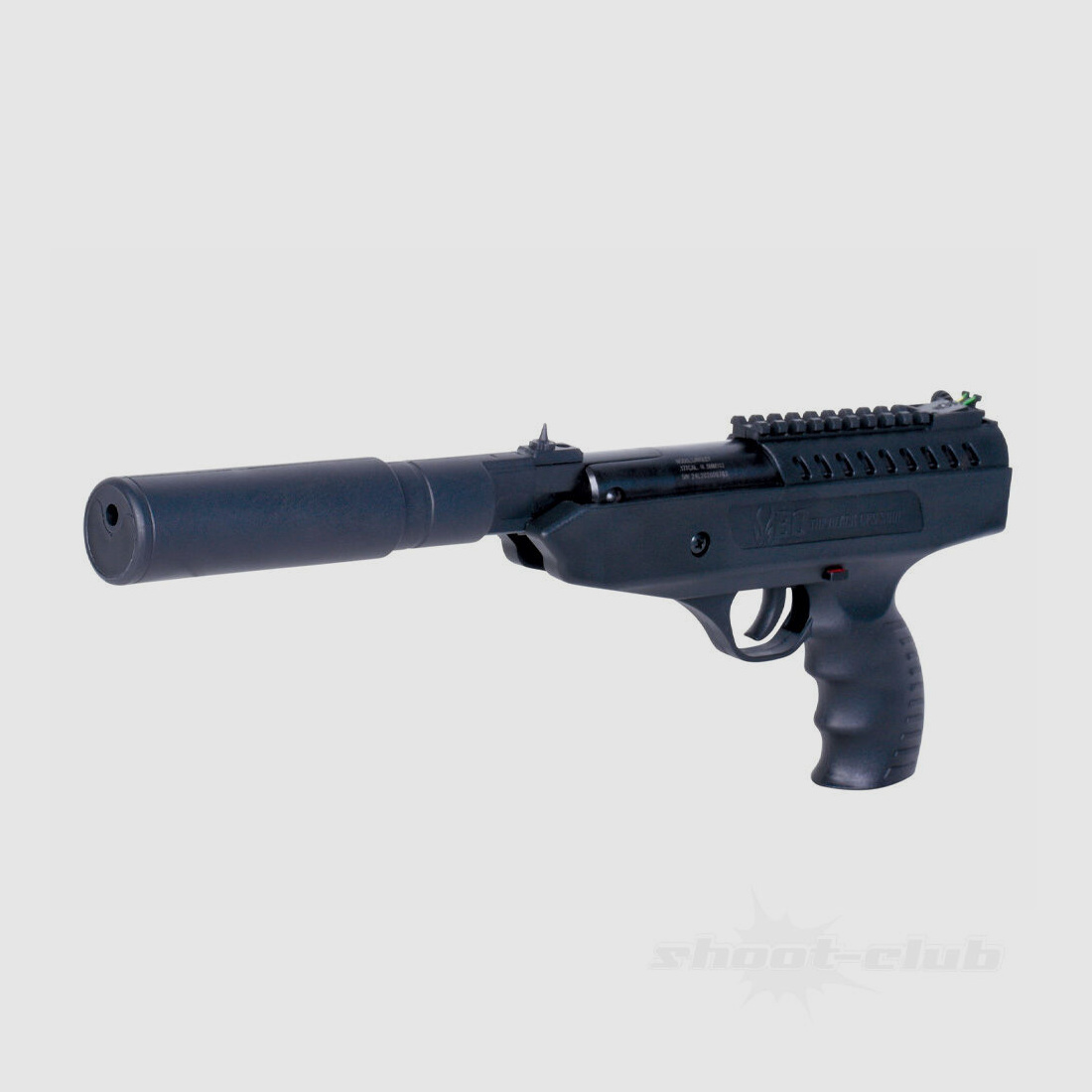 BO Manufacture Langley Silencer Pistola ad aria 4,5mm Diabolo a molla BLK