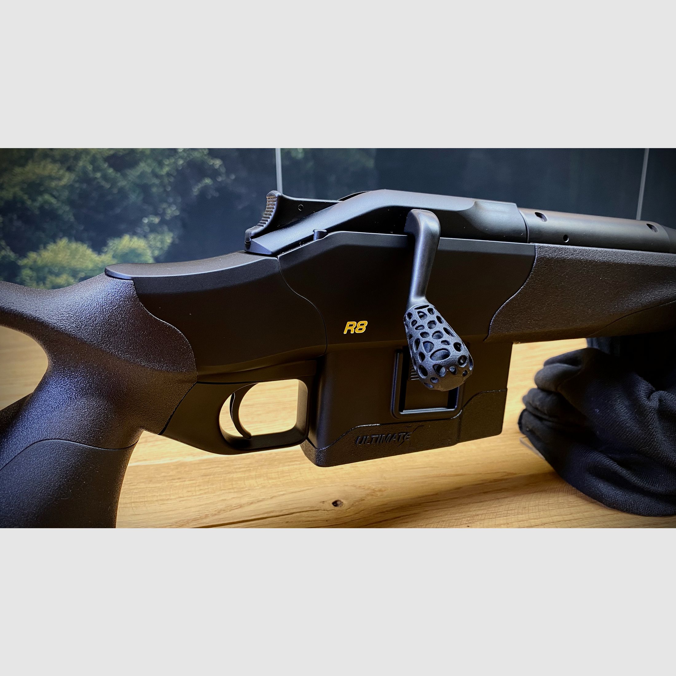 Blaser R8 Ultimate X / .308 / Matchlauf kanneliert mit Gewinde / verst. Wangenauflage & Schaftkappe   inkl. Active Hunting Kammergriffkugel 