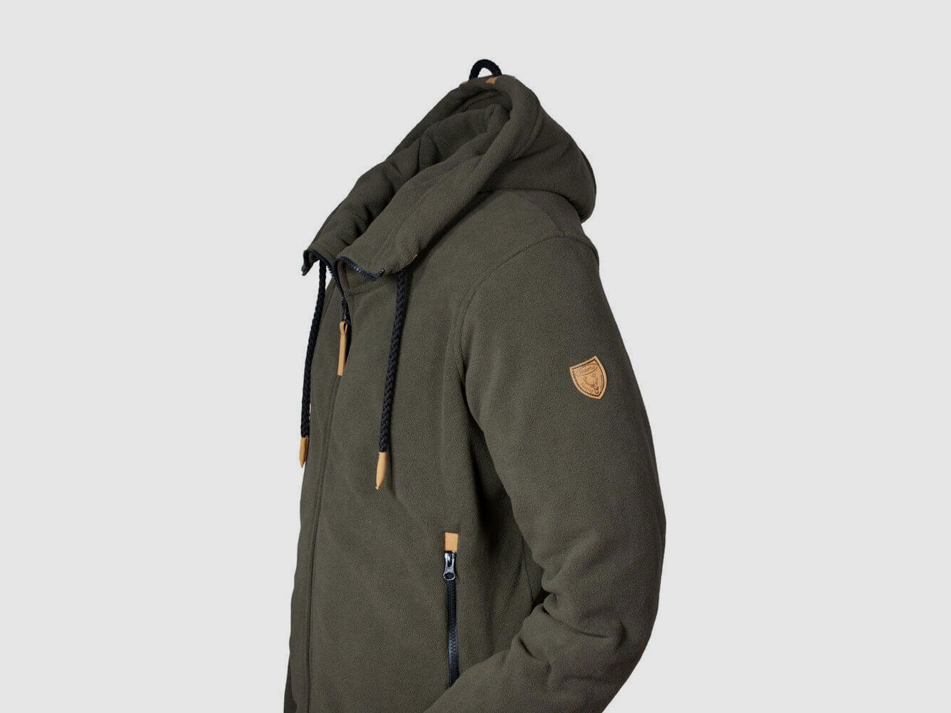 Hubertus Fleecejacke mit Kapuze
