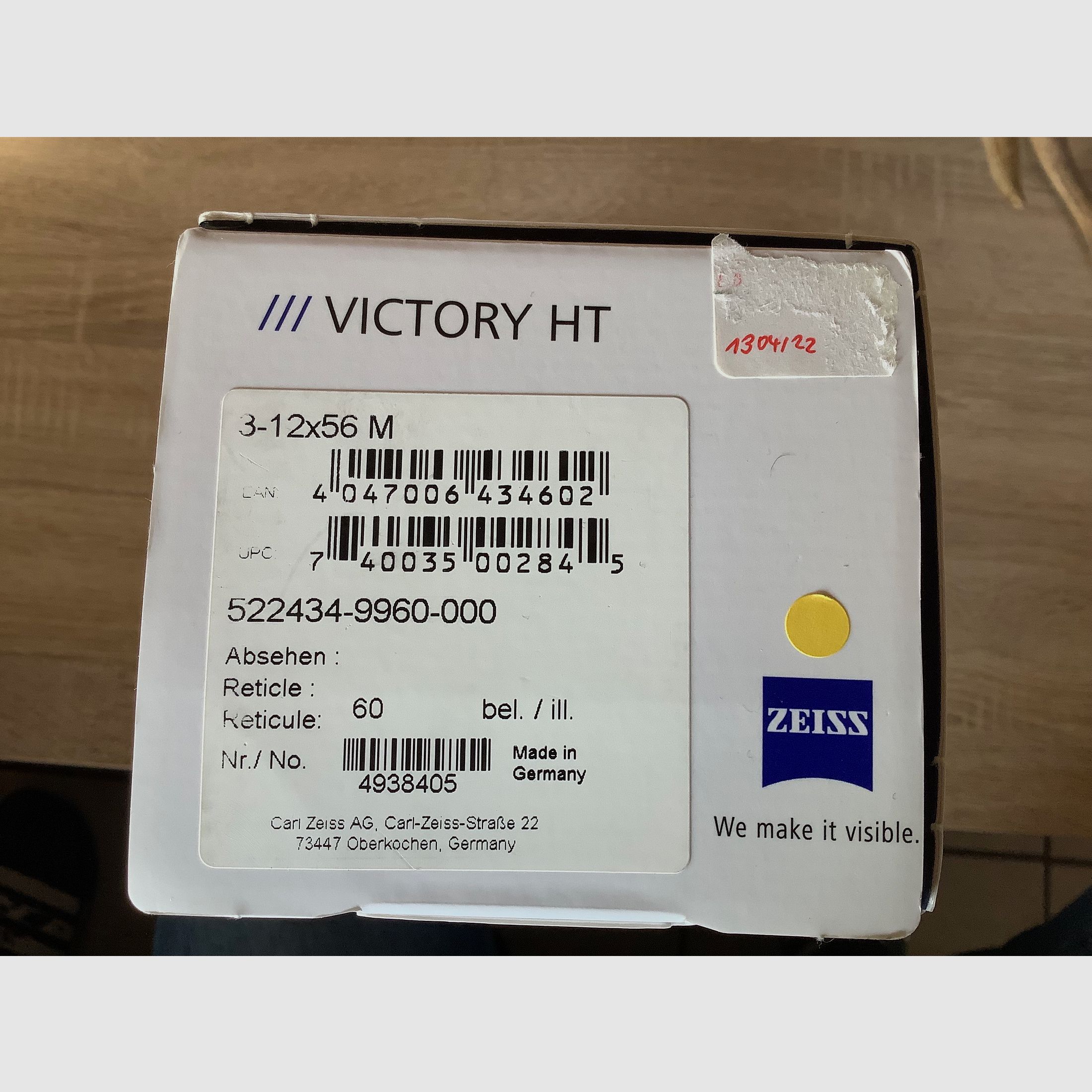 Zeiss Victory HT 3-12x56 mit Schiene