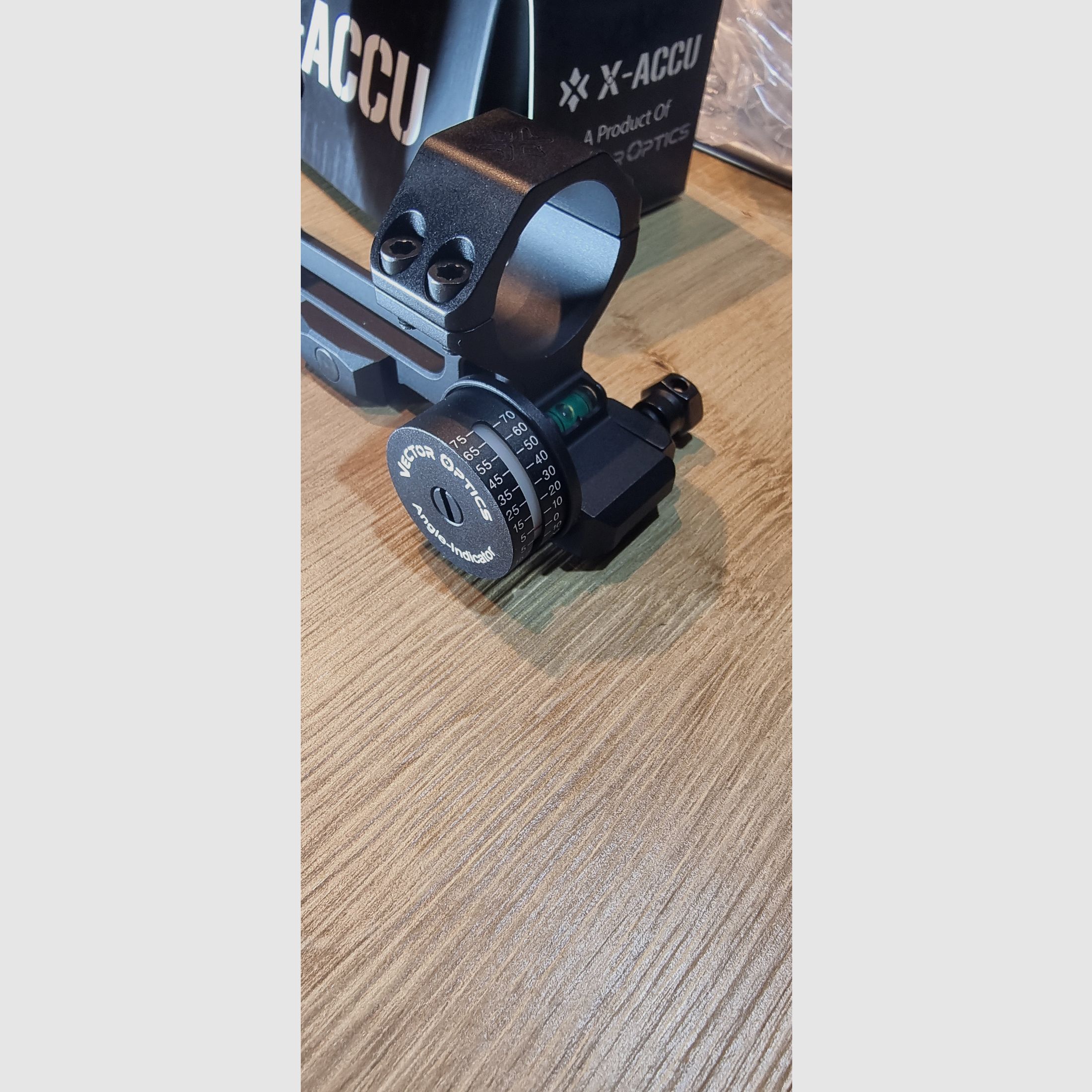 Vector Optics X-Accu Blockmontage 30mm mit Neigungswinkelanzeige und Wasserwaage