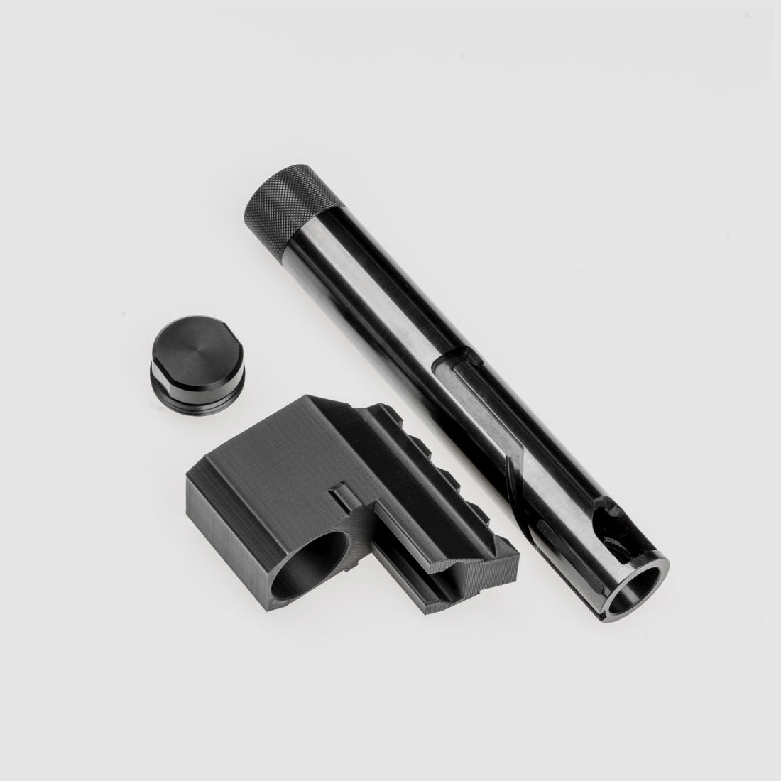 BUNDLE | STALOWY TUNINGOWY LUF - Krótki + Pokrywa + Nakrętka rozszerzająca | Zestaw Co² | Pistolet FSC | 60J+