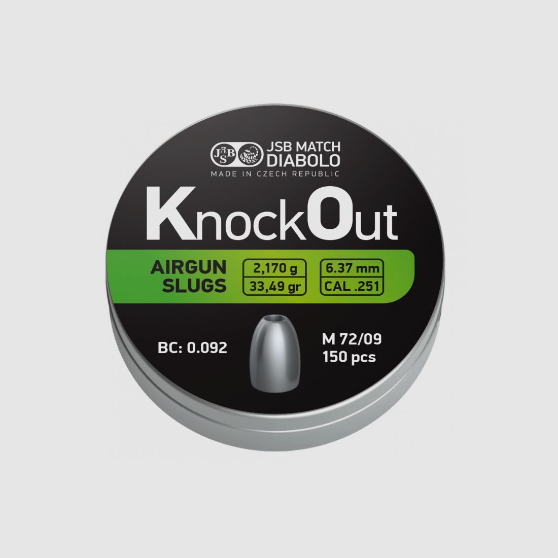 JSB Knockout Slugs .251 – Kal. 6,37