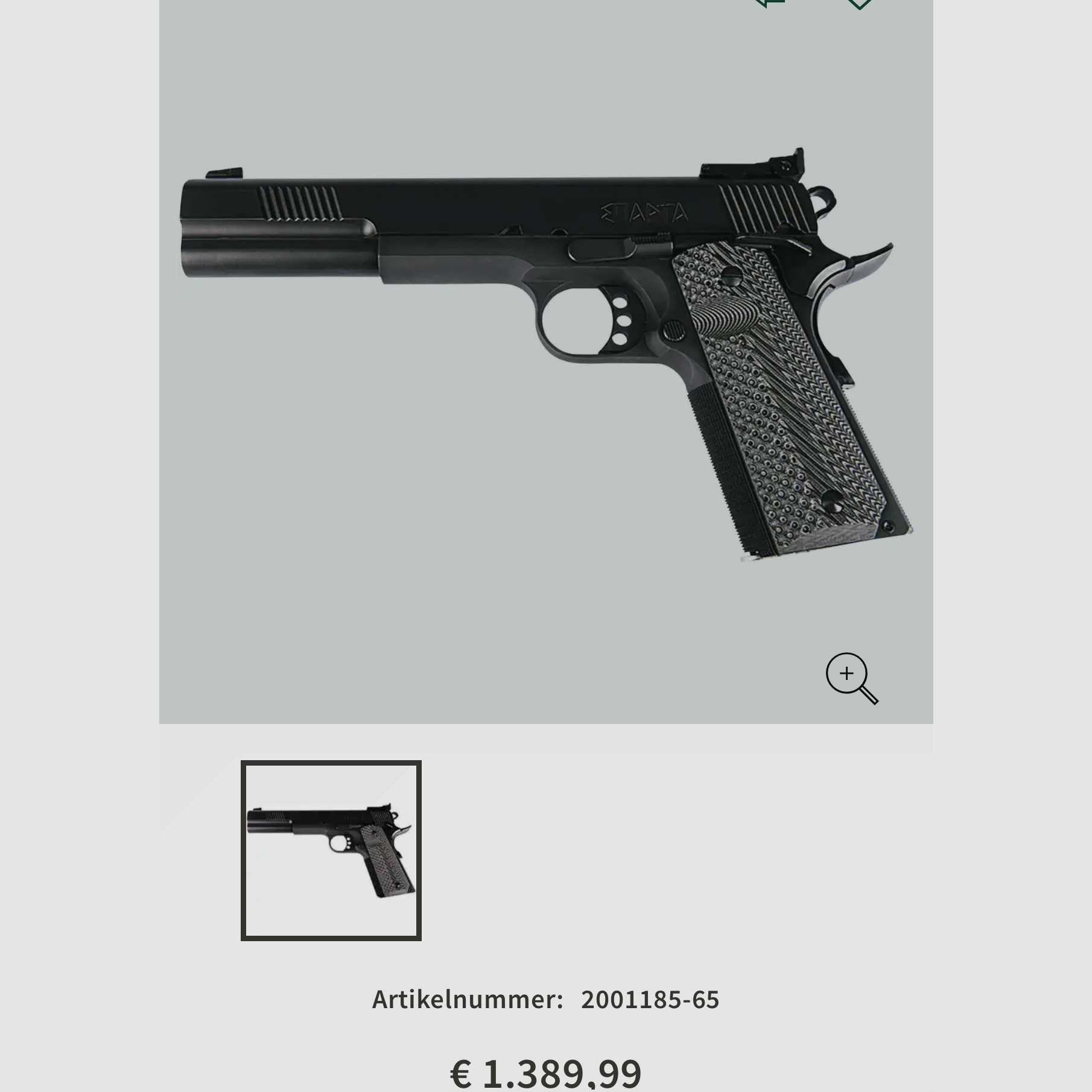 Pistol Prommersberger Sparta 6.0 9x19 safe weapon