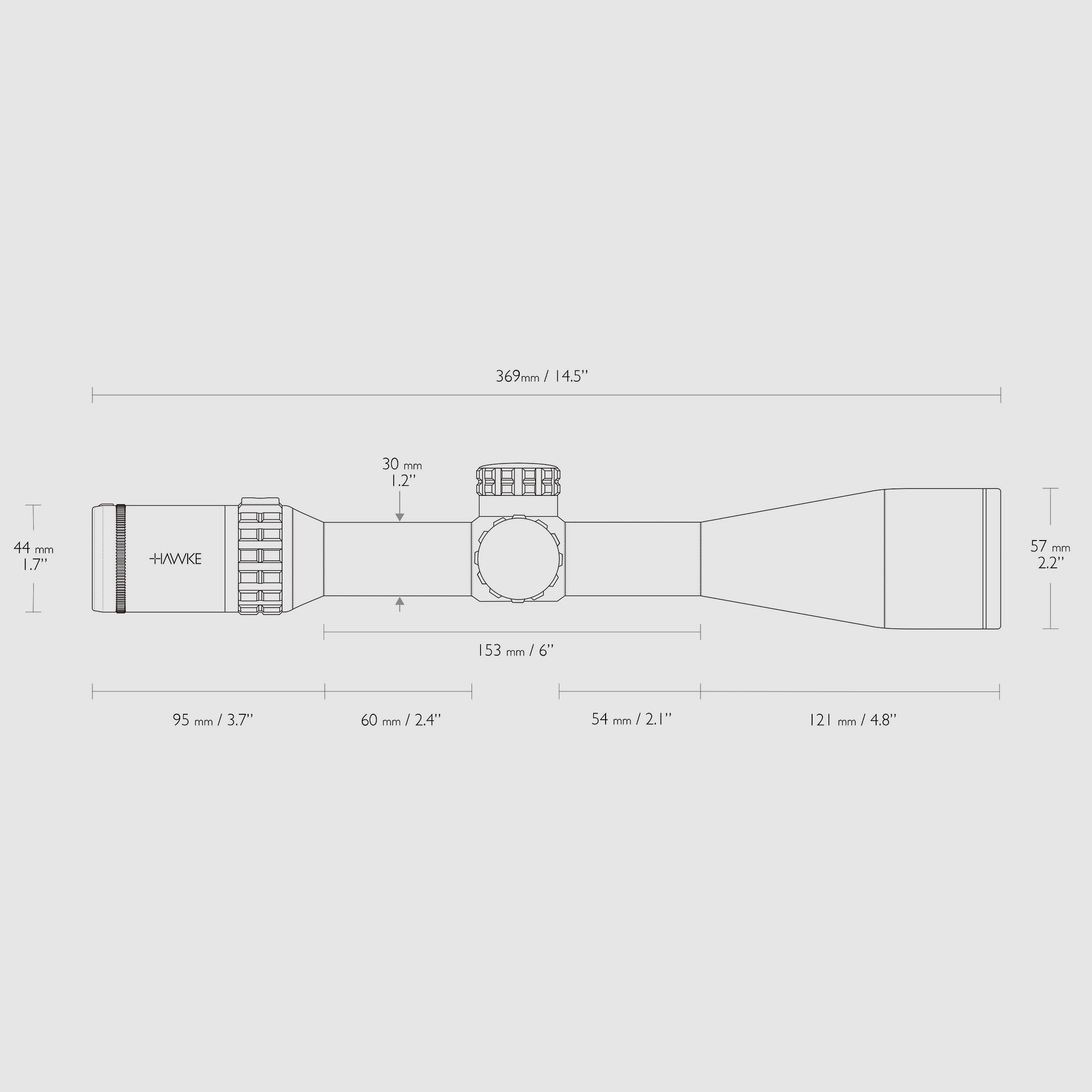 Aussteller HAWKE 18430 FRONTIER 30 SF 4-24x50 Zielfernrohr mit LR DOT Absehen / U2025-13
