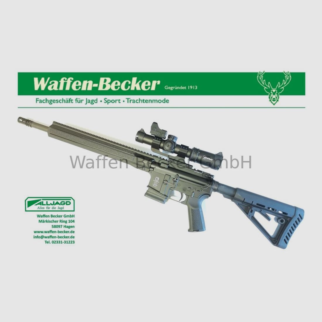 Clawgear Clawgear CG15 Basic schwarz Kal. .223Rem. 16,75" + Firefield 1-6x24 inkl. Red-Dot