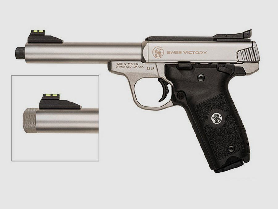 Pistol S&W 22 Victory Threaded Barrel Cal. .22LR 5.5" 10+1 Rounds, image 1 of 5