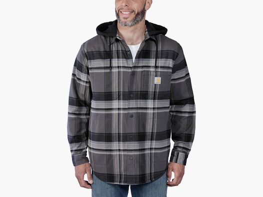 Carhartt Gevoerde Flanellen Overhemdjas Heren Zwart S