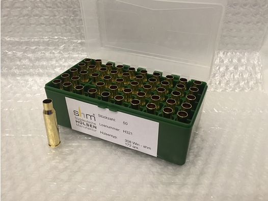 SHM Hülsen .308 Winchester 50 Stück