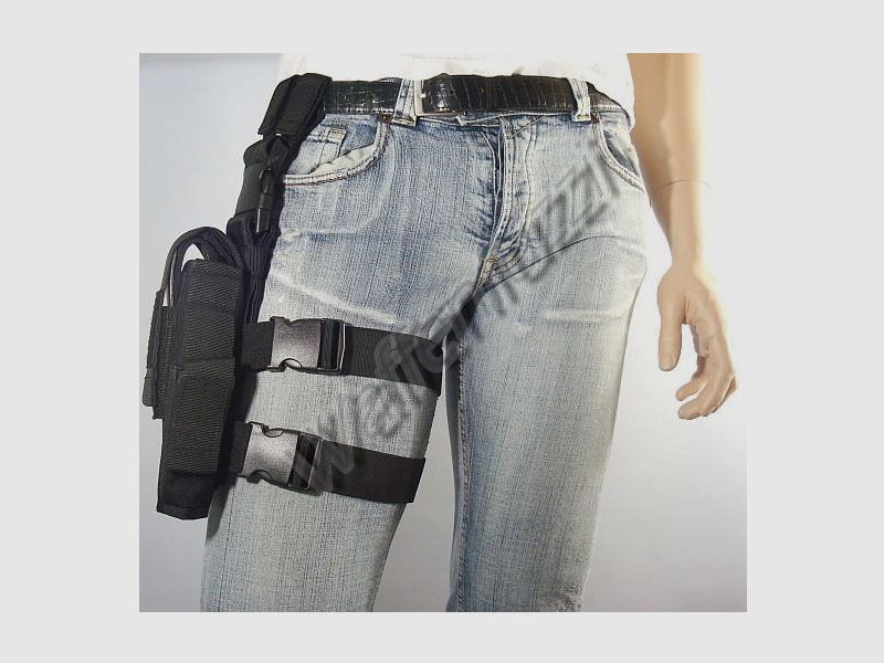 Dijholster / riemholster van nylon voor grote pistolen of revolvers