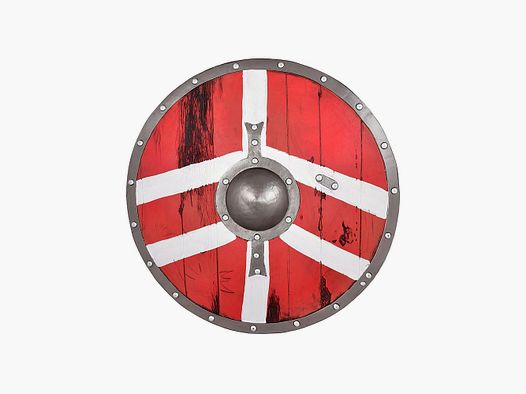 Larp Wikinger Schild Bjornir in rot-weiß