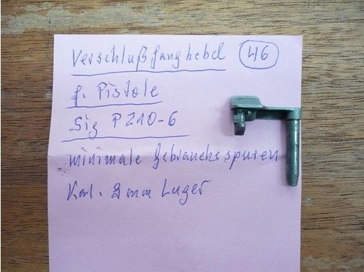 1 Verschlussfanghebel für Pistole SIG P210-6, Kal. 9mmLuger