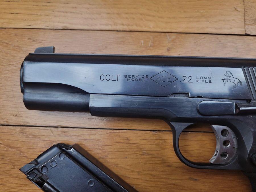 Zeldzame Colt 1911 ACE Service Model – 22LR – Training van het Amerikaanse leger op de 1911 – Niets te maken met een conversie, inclusief schieten! – Uitzonderlijk verzamelobject! Topstaat!, afbeelding 9 van 16