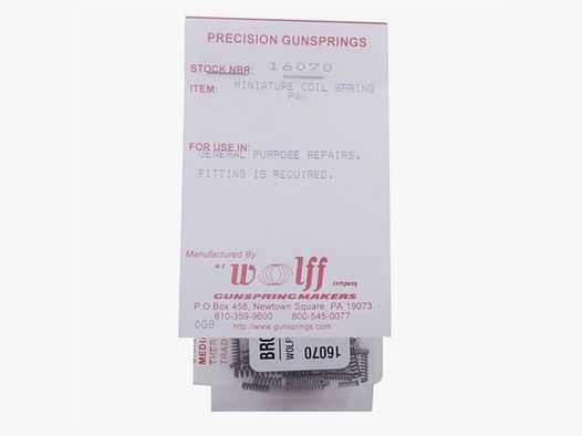 WOLFF MINIATURE COIL SPRING PAK – WOLFF KIT #1607