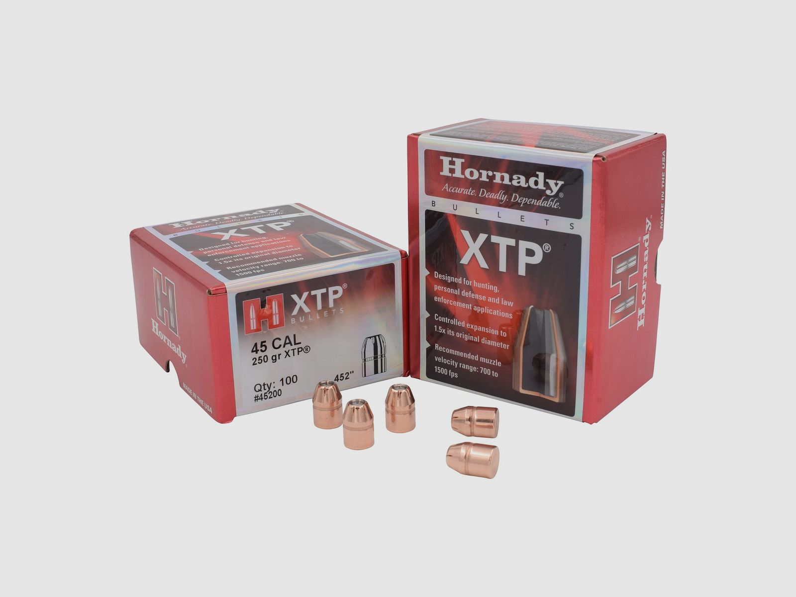 Hornady BULLETS .45/.452 250GR HP XTP – 100 Stk.