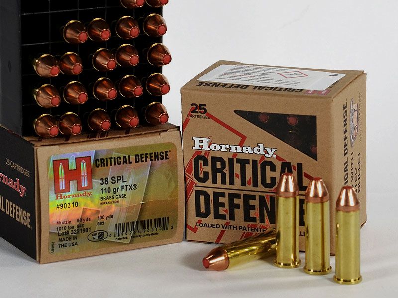 Hornady Critical DEFENSE FTX .38 Special 110 grs 1 paquete (25 disparos a 1,516 €*)