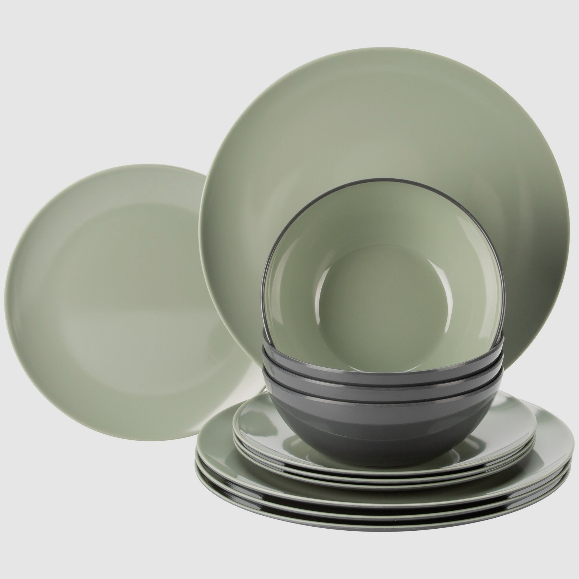 Set di Piatti Vivid Line, Grigio Chiaro, immagine 8 di 17