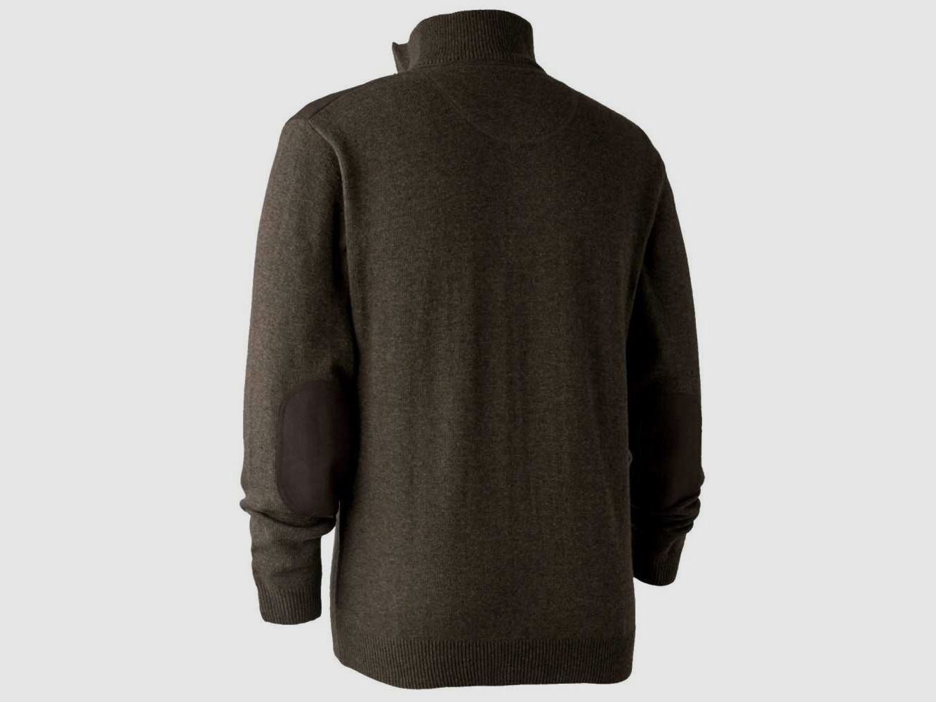 Dunkelbrauner Pullover mit Kragen und Reißverschluss Sheffield Deerhunter, Bild 2 von 2