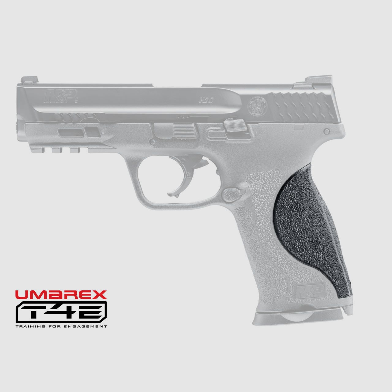 3 GriffrĂĽcken SML fĂĽr CO2 Pistole RAM Markierer Smith & Wesson M&P9 2.0 T4E, schwarz