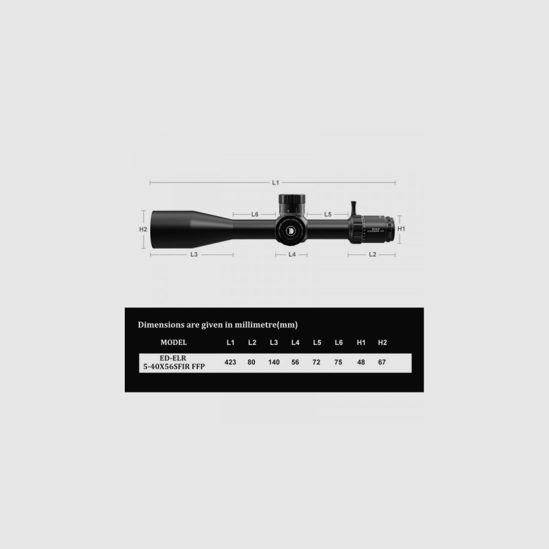 Discovery Optics riflescope FFP 35mm 5-40x56SFIR -Zero Stop- NEW ITEM / CURRENTLY ONLY AVAILABLE HERE