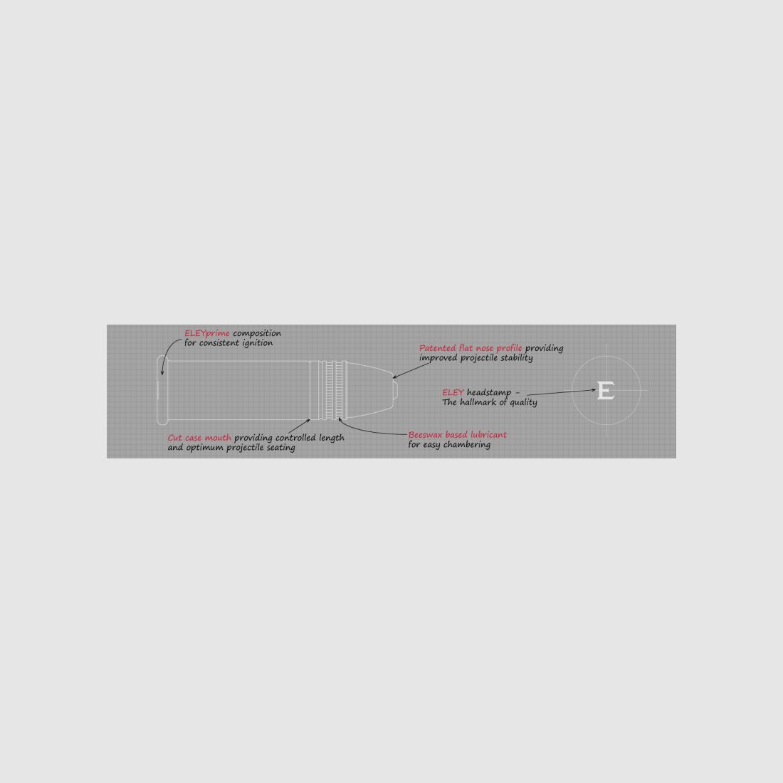 ELEY 22 LR 40 GRS / 2,59 G MATCH FN 50 PZ, immagine 2 di 2