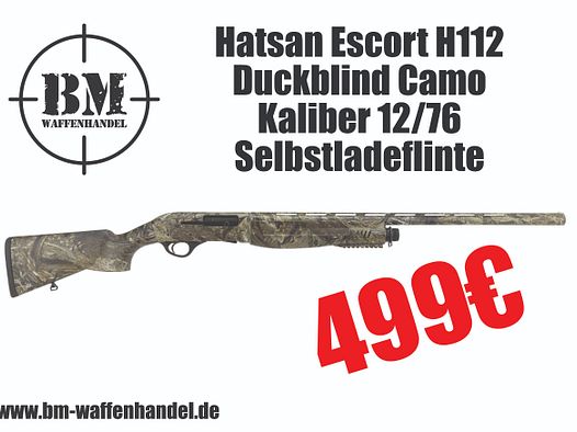 Selbstladeflinte Hatsan Escort H112 - Duckblind Camo 12/76 - 71cm - MC