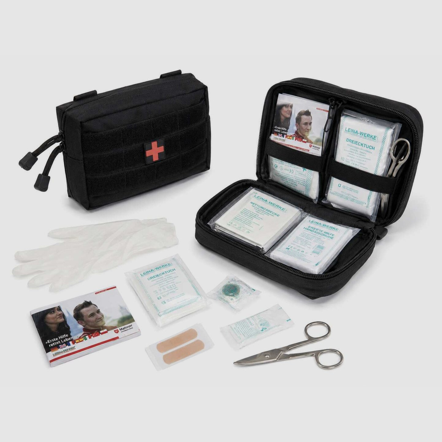 Mil-Tec First Aid Set Leina Pro 25-pcs Small Black #16025302 | Compact First Aid Kit