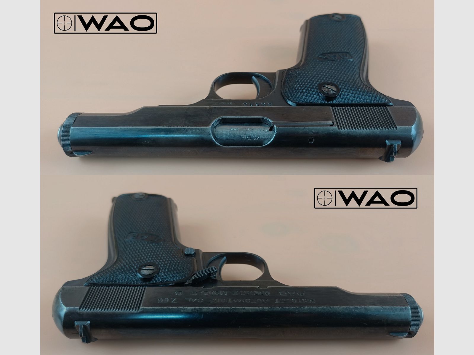 Zestaw MAB Mod. D, kal. 7,65mm Browning z kaburą i 2. magazynkiem
