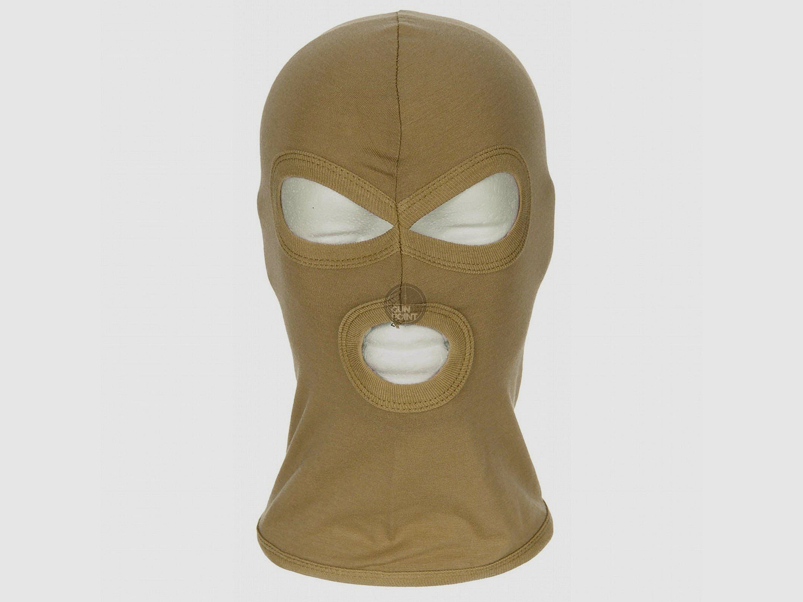 Balaclava, 3-Loch, dnn,coyote tan, 100 % Baumwolle