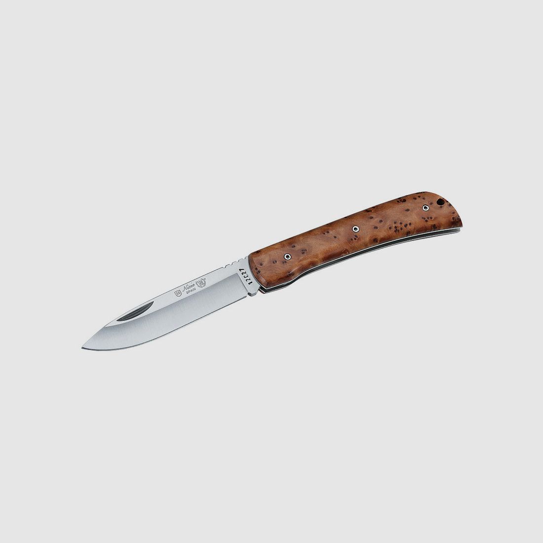Nieto Taschenmesser Zweihandmesser 12C27 Slipjoint Thuyy-Holz Filework