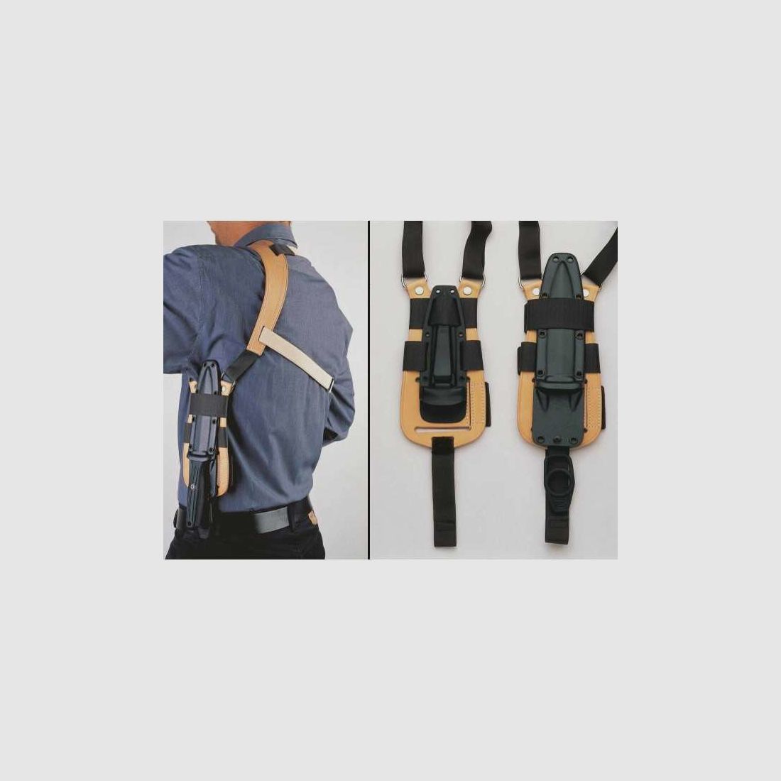 Böker Applegate-Fairbairn schouderholster draag systeem meshouder