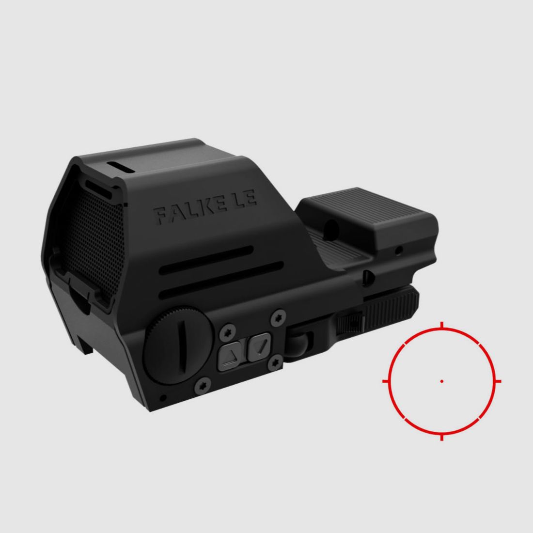 Leuchtpunktvisier Red Dot Falke L.E. - QL Generation II, Law Enforcement, Profi QualitĂ¤t, schussfest, fĂĽr Weaver-, Picatinny-Schiene