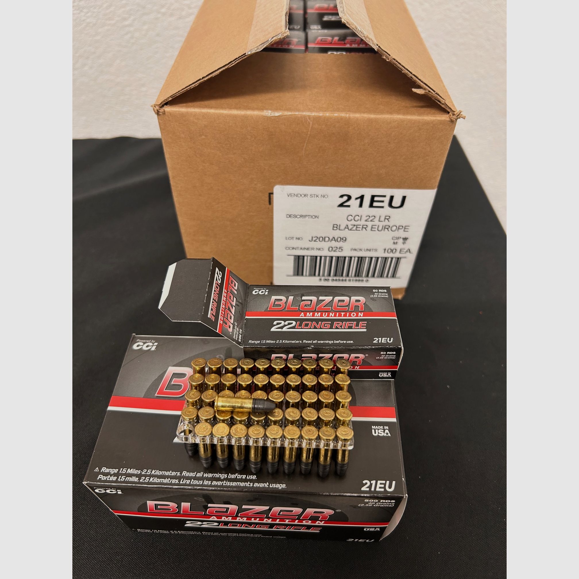 CCI Blazer .22 LR HV 40grs munizione calibro piccolo