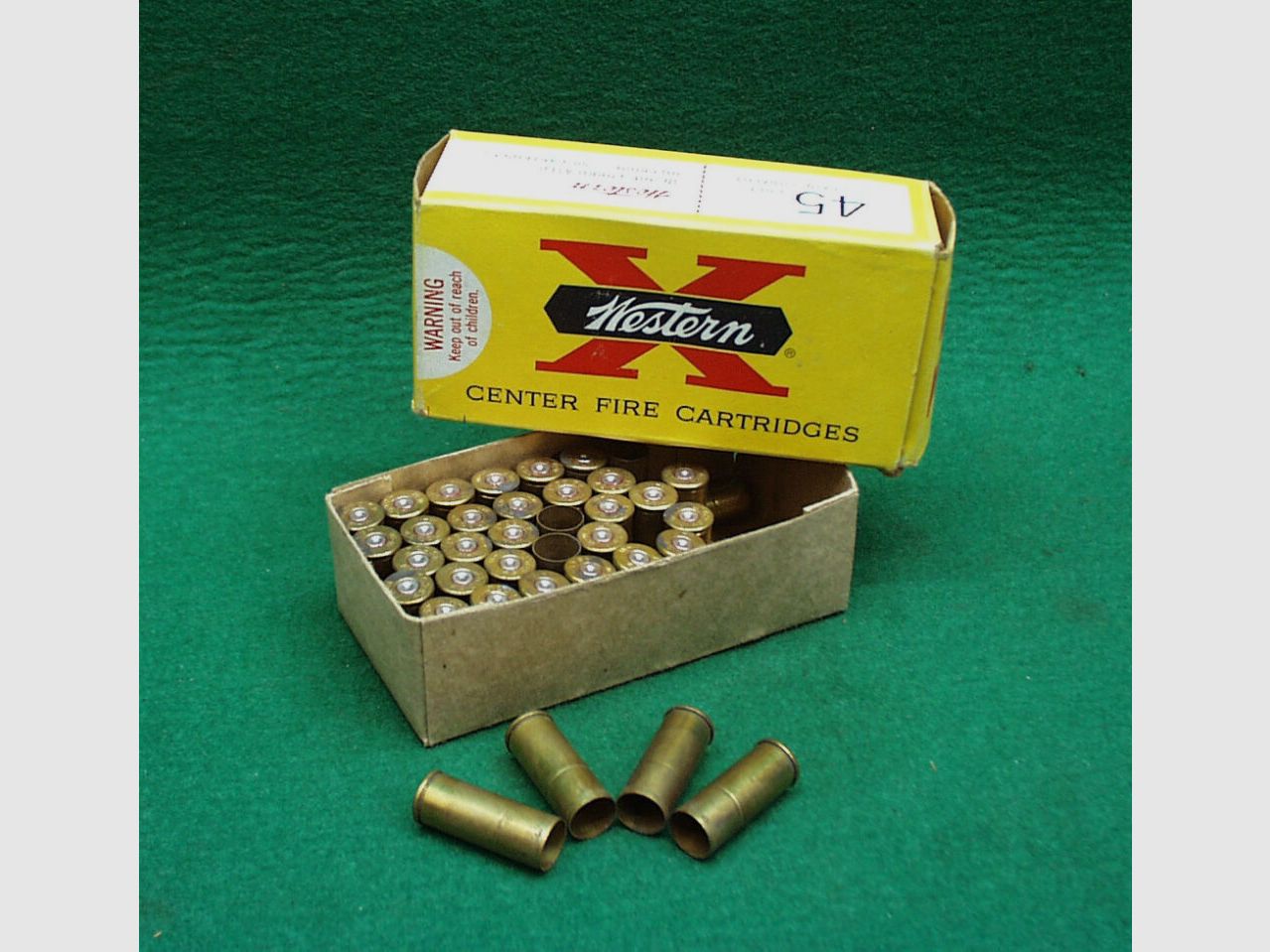 Winchester hulzen .45 Colt, gebruikt