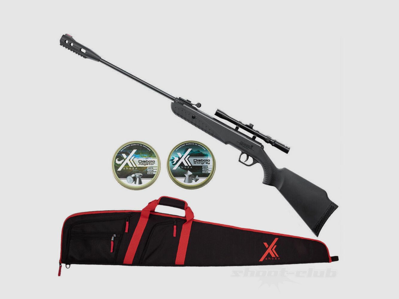 Hämmerli Firefox 500 KIT Luftgewehr 4,5mm Diabolos - Futteral Set